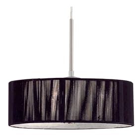 Eglo  87622A Monique, Nickel/Black, 3-Light Pendant Light Fixture