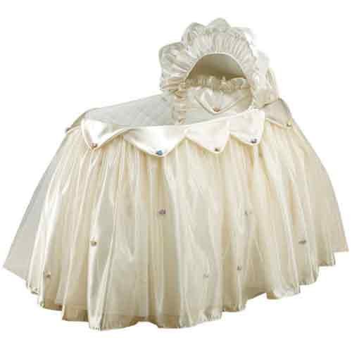 Baby Doll Bedding Cream Dream Bassinet Set, Ecru