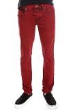 Social Collision Red Ink Dye Rude Fit Jeans