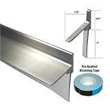 Chrome Framed Shower Door Replacement Bottom Deflector with Vinyl Sweep - 35 Long