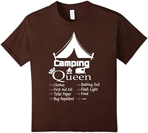 Kids Camping Queen Clothes First Aid Kit Toilet Paper Tshirt 4 Brown