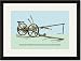 Black Framed/Matted Print 17x23, Buckeye Mower with Shoe-Slide and Leading Wheel