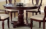 Pedestal Round Dining Table in Cherry Finish