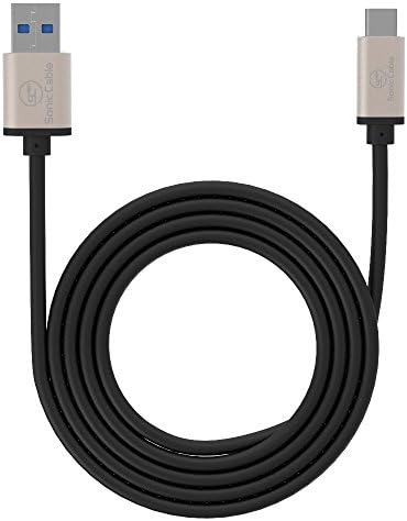 Sonic Cable Gold USB 3.1 Type C to 3.0 Type A Data and Charging Cable for Type C Supported Devices, 1 meter (3.3 feet)