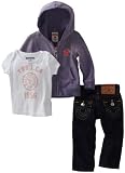 True Religion Unisex-Baby Infant Baby 3-Piece Gift Box Set