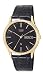Citizen Men's Gold-Tone Black Leather Watch #BK3302-08E