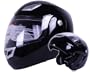 Modular Flip up Motorcycle Helmet Gloss Black DOT (X-Large)