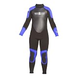 Aqua Lung Sport. Kidz 3mm Quantum Super-Stretch Jumpsuit / Wetsuit Black with Blue Accents XSmall Aqua Lung Sport. Kidz 3mm Quantum Super-Stretch Jumpsuit / Wetsuit Black with Blue Accents XSmall