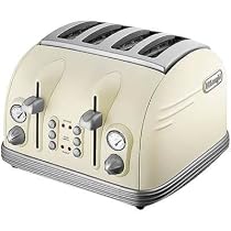 Delonghi Metropolis CTM4023E Cream 4 Slice Toaster