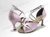 Souldancer USA Ladies #F-2008 Two-Tone Open-Toe Sandal w/Arch Strap Heel-3" Slim Flare