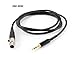 CablesOnline 6ft Mini-XLR Female to 3.5mm TRS Male Slim-Plug Pro Lapel Mic Cable, (XM-306Z)