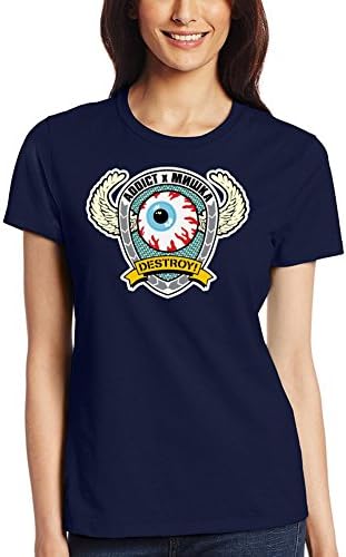 The Personalized Customized Poly Cotton Watch Eyeball Navy mishka Women's Tee