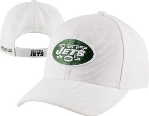 NFL Men's End Zone Team Color Structured Adjustable Hat - X006Z (New York Jets, One Size Fits All)