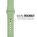 FanTEK Soft Silicone Sport Style Replacement iwatch Strap for Apple Wrist Watch 38mm Models - Small/Medium - Mint