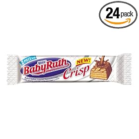 Baby Ruth Crisp Single Bar, 1.76-Ounce Bars (Pack of 24)