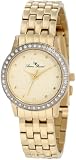 Lucien Piccard Womens 11696-YG-10 Monte Velan Beige Textured Dial Gold Ion-Plated Stainless Steel Watch