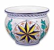 Handmade Large Cachepot with Compass From Italy