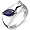 Musuem Style Marquise Cut 1.25 carats Blue Sapphire Ring in Sterling Silver Rhodium Finish Size 5, Available in Sizes 5 thru 9