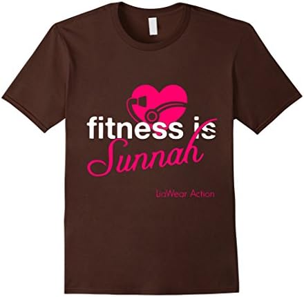 Men's Fitness Is Sunnah Liawear Actinon Shirt Medium Brown