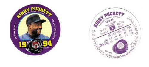 Kirby Puckett Minnesota Twins King B Baseball Card Collector's Disc