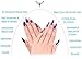 Ejiubas 24 Pcs Metalic Blue and Light Purple Pink Color Changing Full Cover Talone Medium False Nail Tips