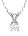 Jewelry : 14k Choice of White or Yellow Gold Round Diamond Solitaire Pendant (1/4 ct, I-J Color, I1-I2 Clarity)