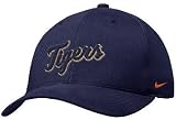 Detroit Tigers MLB Navy Side Swoosh Flex Sized Baseball Cap By Nike Team Sports