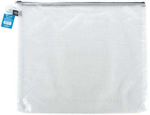 Blue Hills Studio NB1518 Clear Mesh Bag with Zipper, 15-Inch x 18-Inch