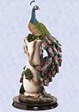 IMAGE OF La Anina replica peacock statue home garden sculpture (Digital Angel Decor)