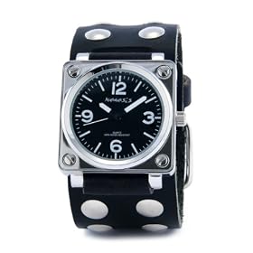 Nemesis Mens TSD046K Classic Square Shape Chromium with Wide 