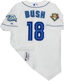 Homer Bush Toronto Blue Jays 2001 Authentic Majestic Team Issued White Jersey