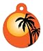 Tropical Sunset - Pet ID Tag, 2 Sided Full Color, 4 Lines Custom Personalized Text Available