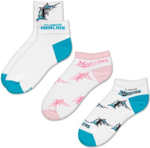 Florida Marlins Women's 3-Pair Sock Pack