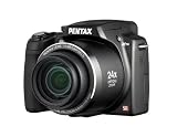 Pentax X70 Bridge Digital Camera - Black (12MP, 24x Optical Zoom) 2.7 inch LCD