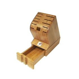 J.A. Henckels Miyabi Bamboo Block with Storage Drawer by J.A. Henckels Miyabi