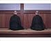 Photographic Print of Two monks during Za-Zen meditation in the Sodo or Zazendo hall from Robert Harding