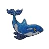 Wal / Delfin 7 cm * 5,7 cm B�GELBILD AUFN�HER APPLIKATION PATCH Tier Tiere Delphin Fisch Wasser Orka Meerestier