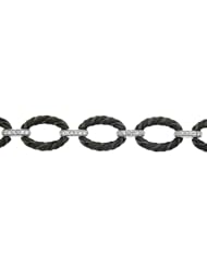 Sterling Silver Black Link Bracelet