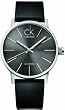 Calvin Klein Men's K7621107 Black Leather Quartz Watch with Black Dial