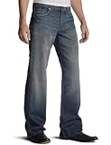 7 For All Mankind Men's Glenview Repair Stitch Squiggle Relaxed Fit Jean