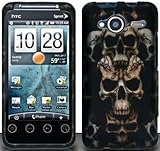 Skulls Design Hard Snap On Case Cover Faceplate Protector for HTC Evo Shift ....