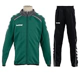hummel Kinder Trainingsanzug Team Spirit Poly Suit, grün / schwarz, 176 ( 16 ), 59-110, 6241