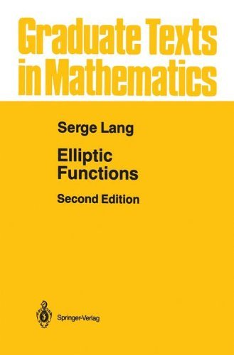 Elliptic Functions (Graduate Texts in Mathematics, Vol. 112)