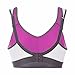 La Isla Women's High Impact Supportive Control Wirefree Workout Sports Bra Purple 34DD