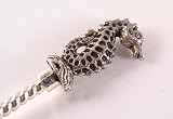 Silver plated cocktail stirrer - Seahorse design