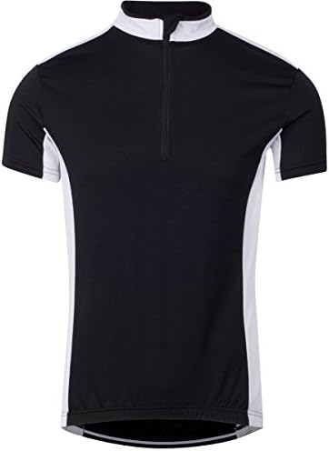 OneTri Breathable Short Sleeve Cycling Jersey (Small, Black / White)