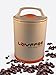 LOVFFEE White Ceramic Premium Coffee Canister: Holds 1 Pound Whole Coffee Beans Or Ground Coffee in Patented Airtight Vacuum Sealed Coffee Storage Container