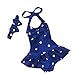 DQdq Baby Girls One Piece Swimsuits Beach Wear with Headband