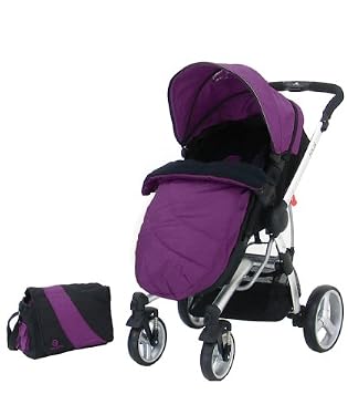Petite Star Kurvi Match Pram & Pushchair - Purple