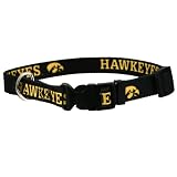 Iowa Hawkeyes Black Adjustable Dog Collar